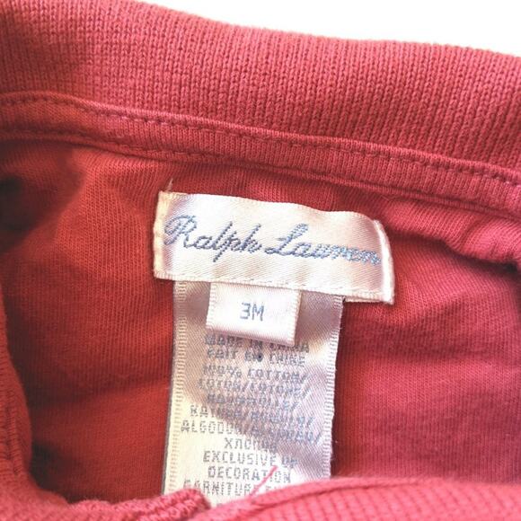 Ralph Lauren Bubble Romper Baby Girls Size 3m Rose Red - Picture 4 of 4